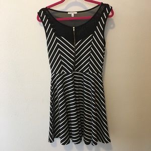 Amber Blue Striped Mesh Dress